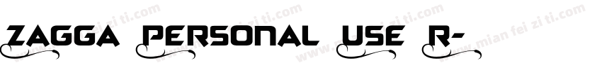 Zagga Personal Use R字体转换